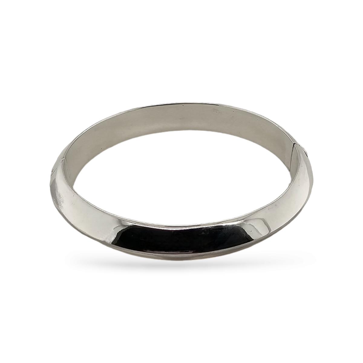 BANGLE S/S HINGED ROUND POINT