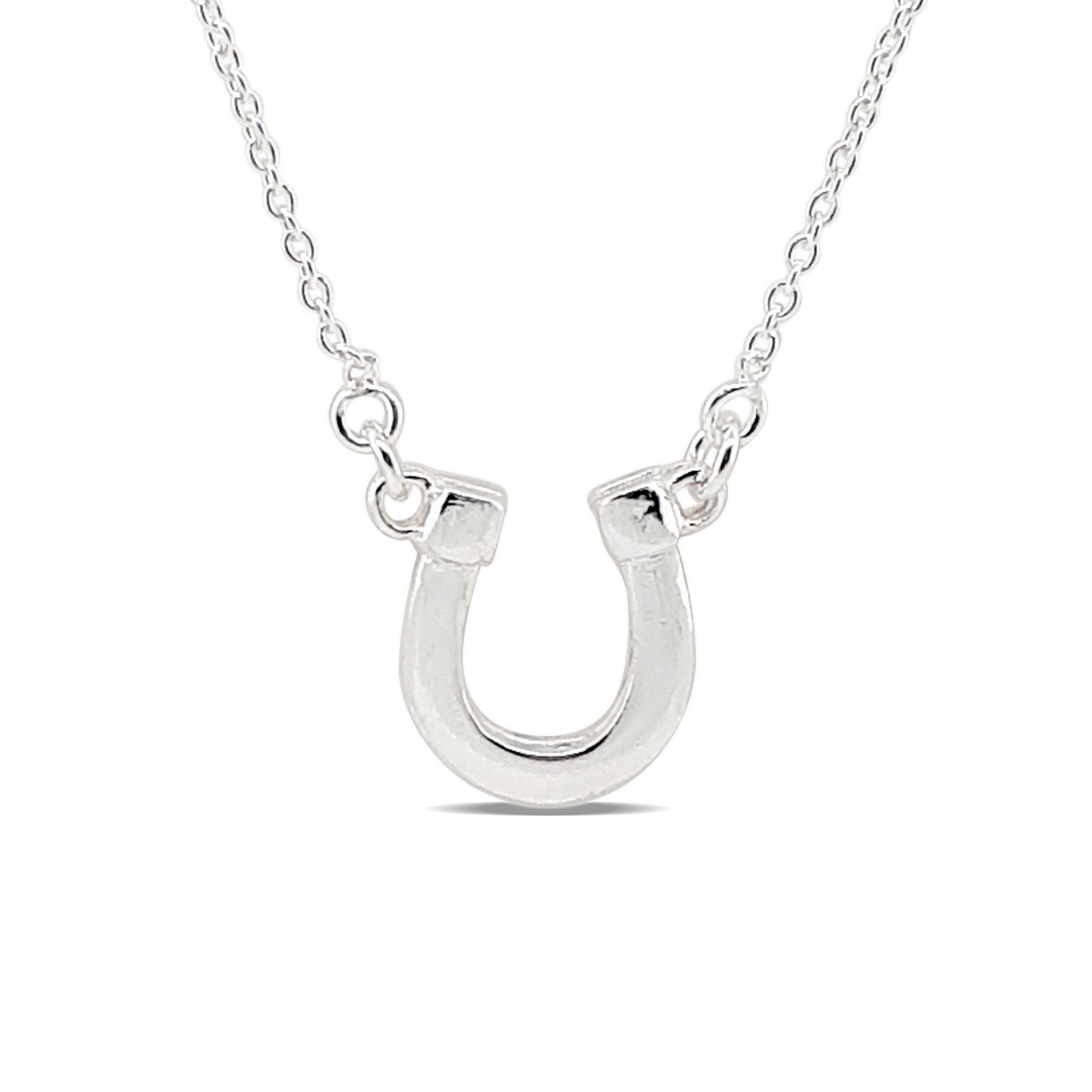 NECKLACE S/S HORSE SHOE & CHN