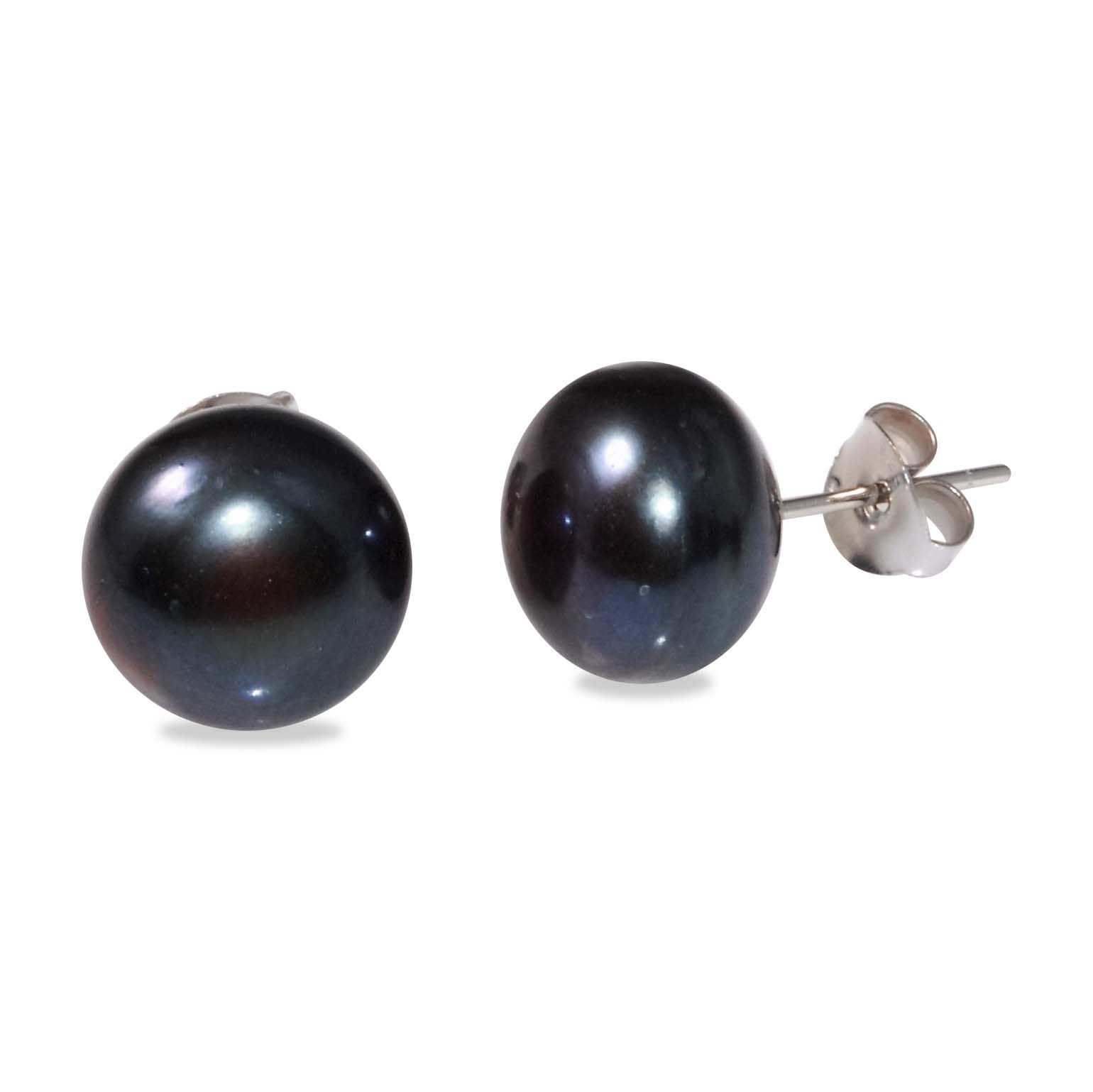 EARRINGS F/W PEARL STUDS BLUE