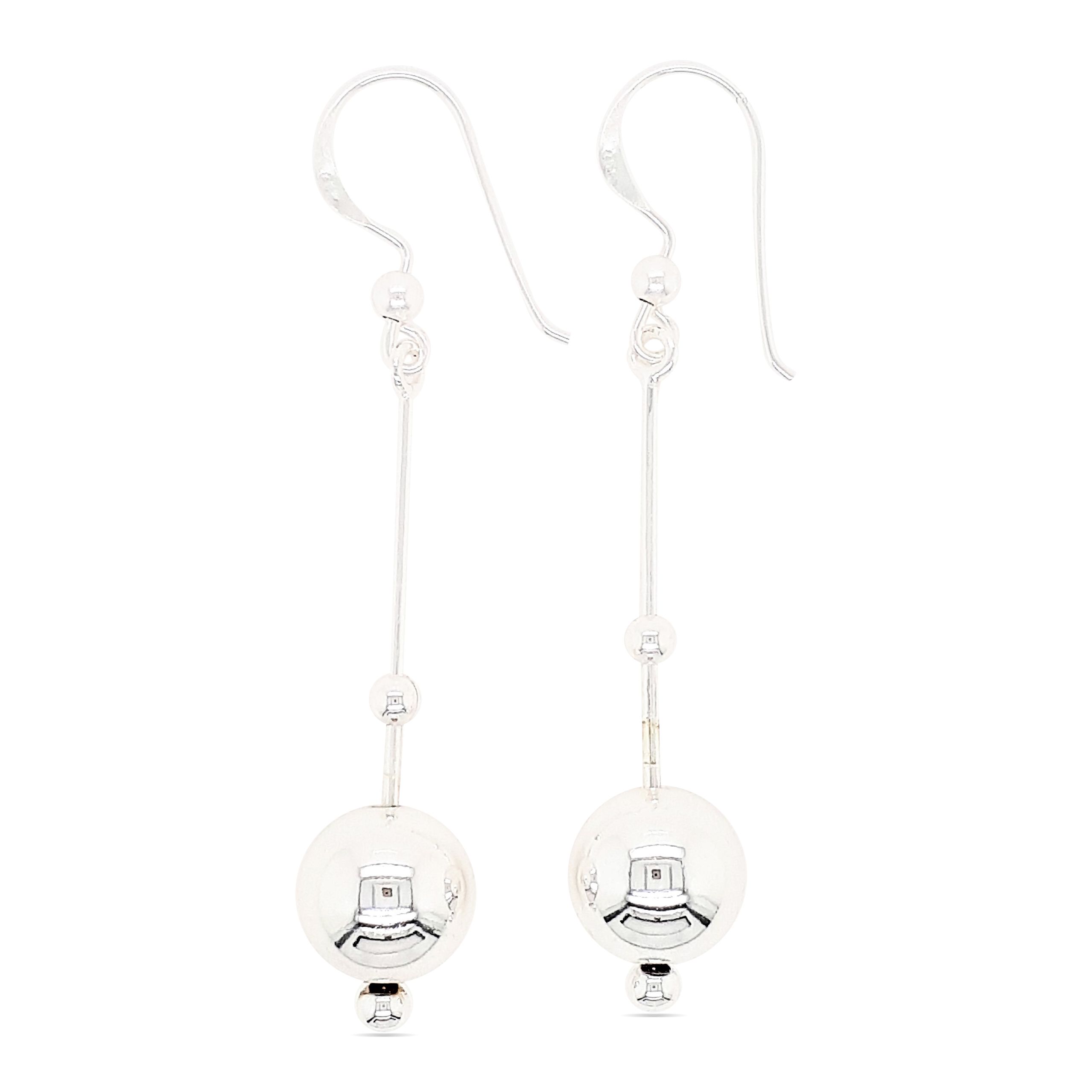 EARRINGS S/S 10mm BALL ON BAR