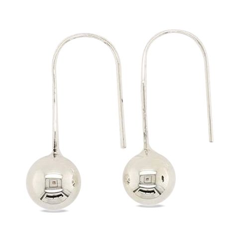 EARRINGS S/S 14mm BALL DROP