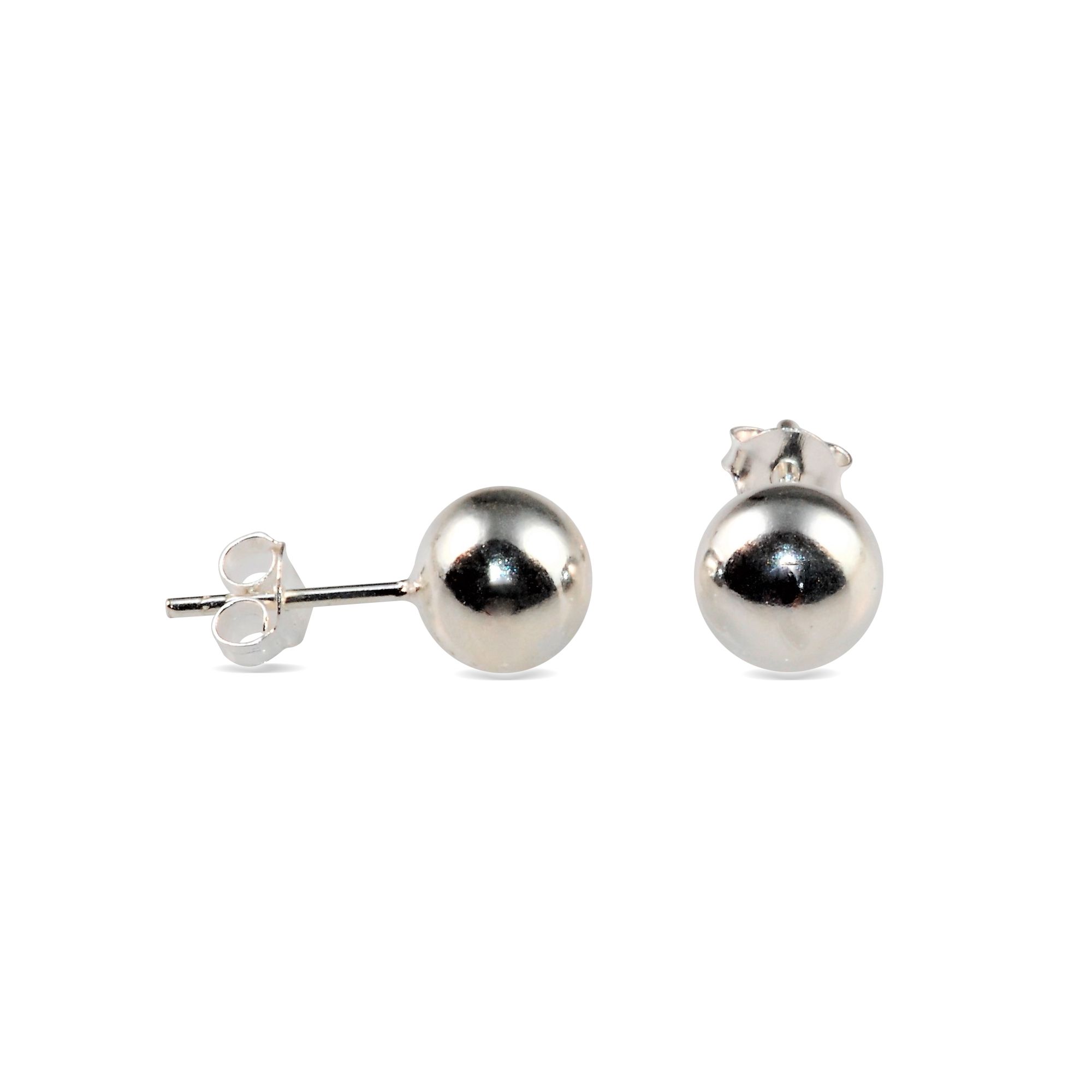 EARRINGS S/S 6mm BALL STUDS