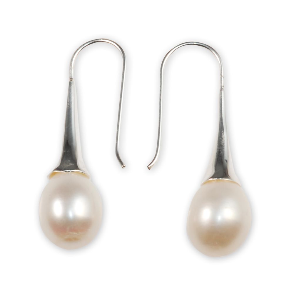 EARRINGS S/S F/W PEARL LONG