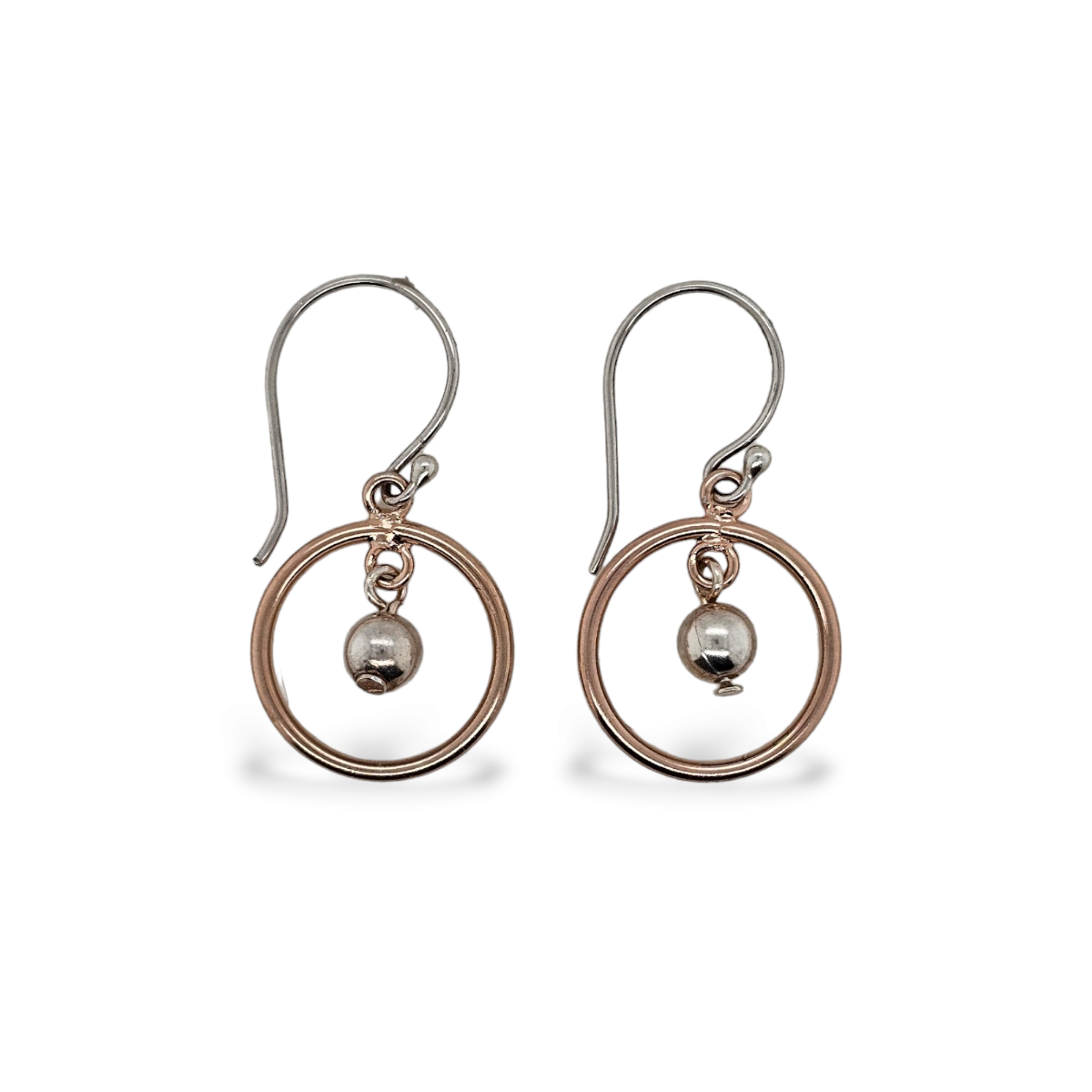 EARRINGS S/S RGP BALL & CIRCLE