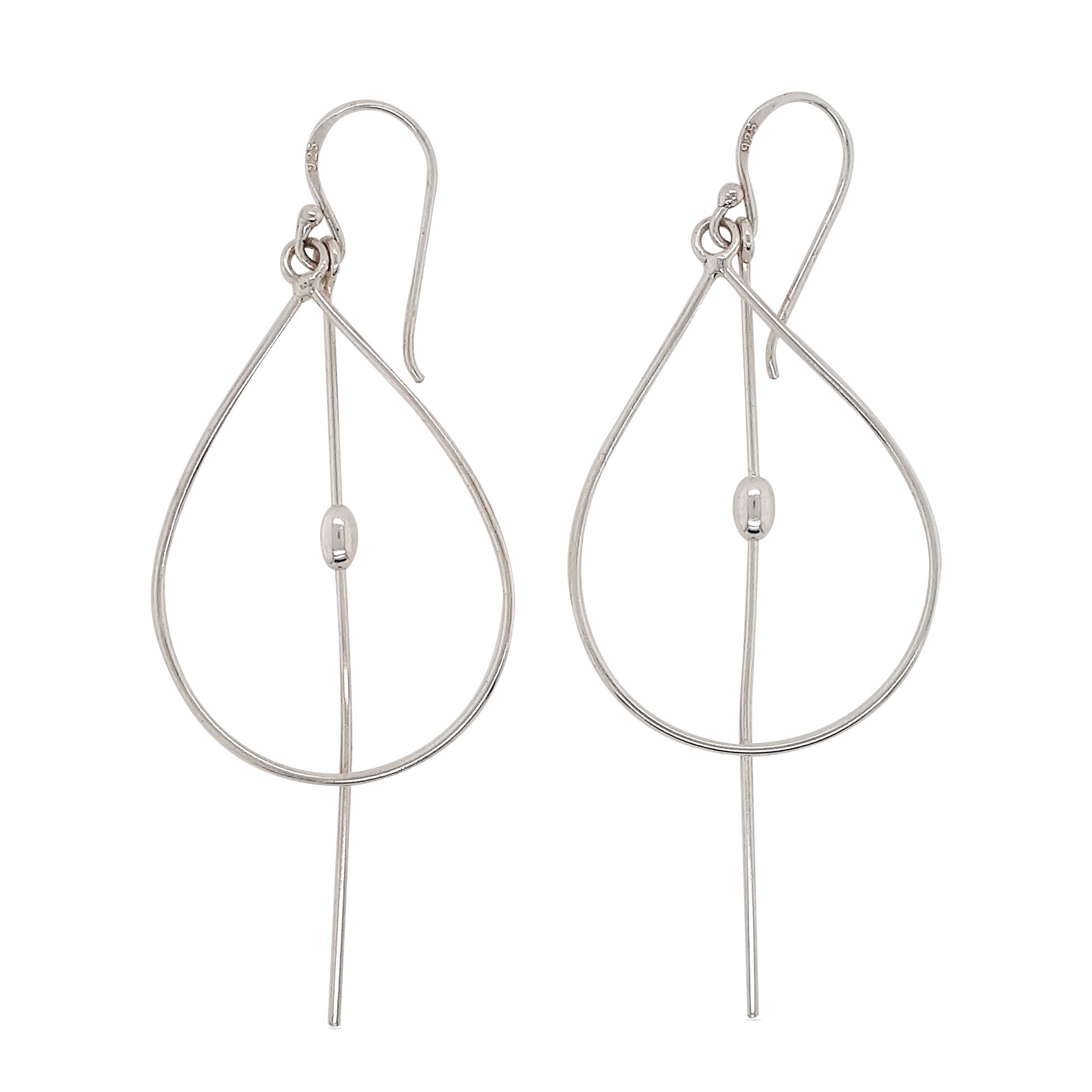 EARRINGS S/S TEARDROP & BAR