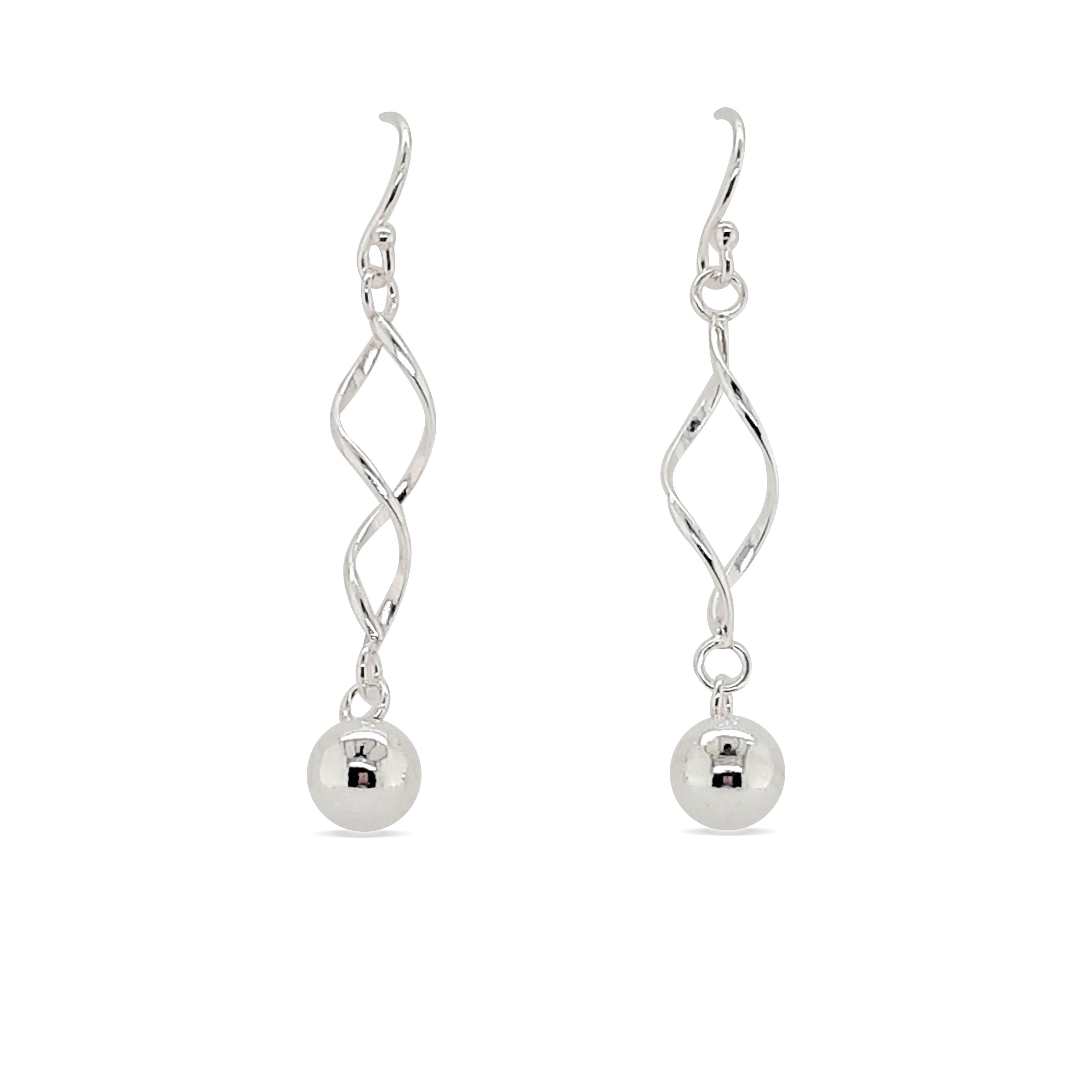 EARRINGS S/S TWIST & BALL