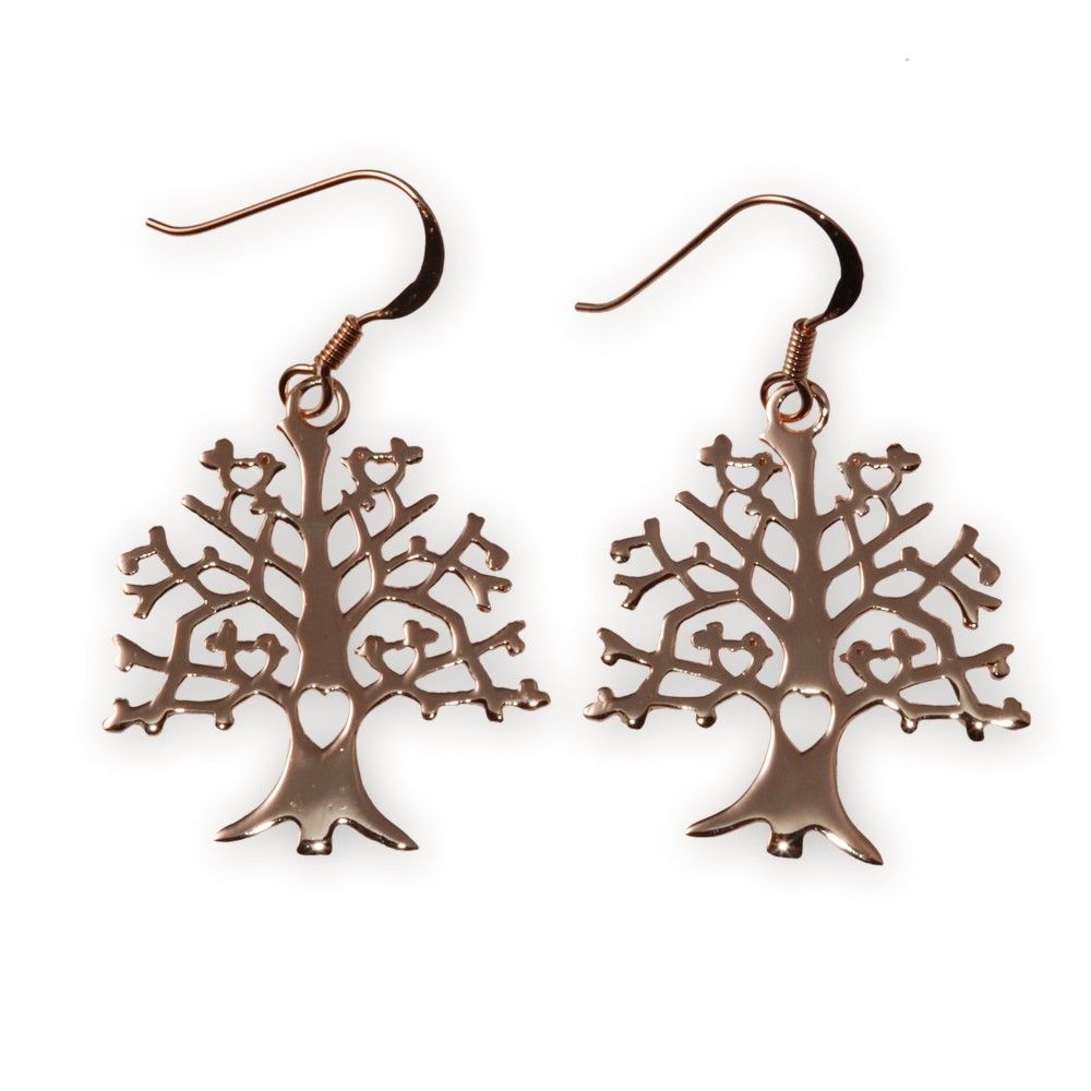 EARRINGS S/S BIRDS IN TREE RGP