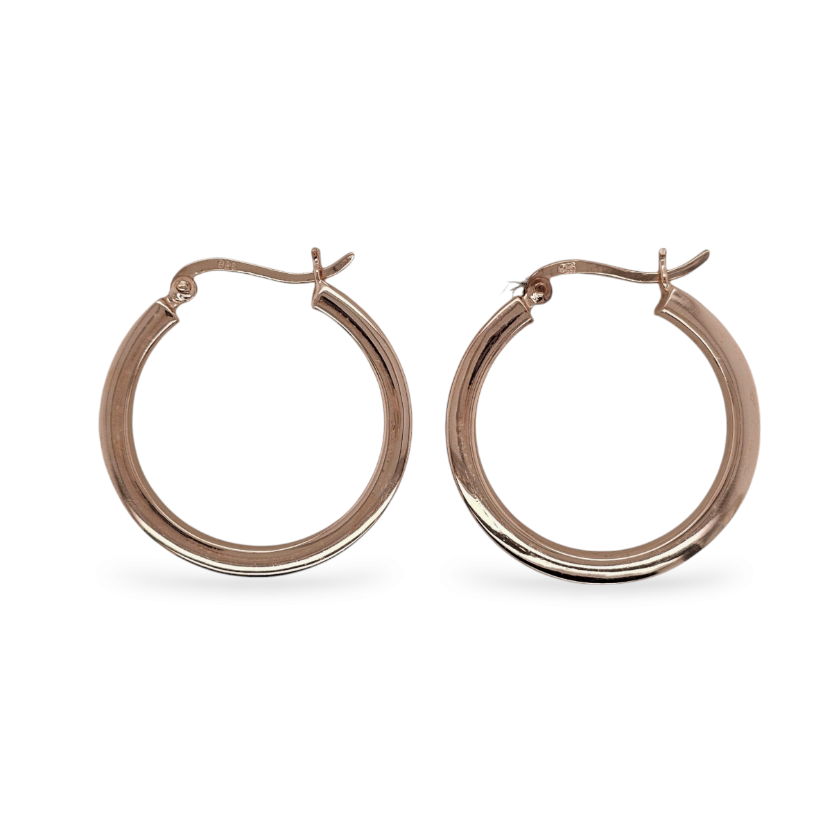 EARRINGS S/S MED RND HOOP RGP