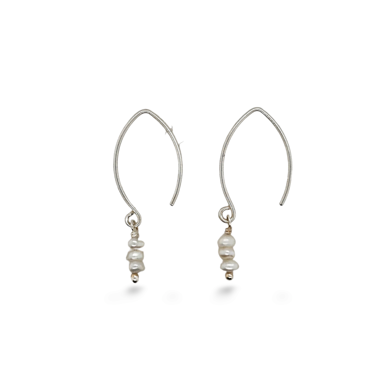 EARRING S/S 3 PEARL DROP