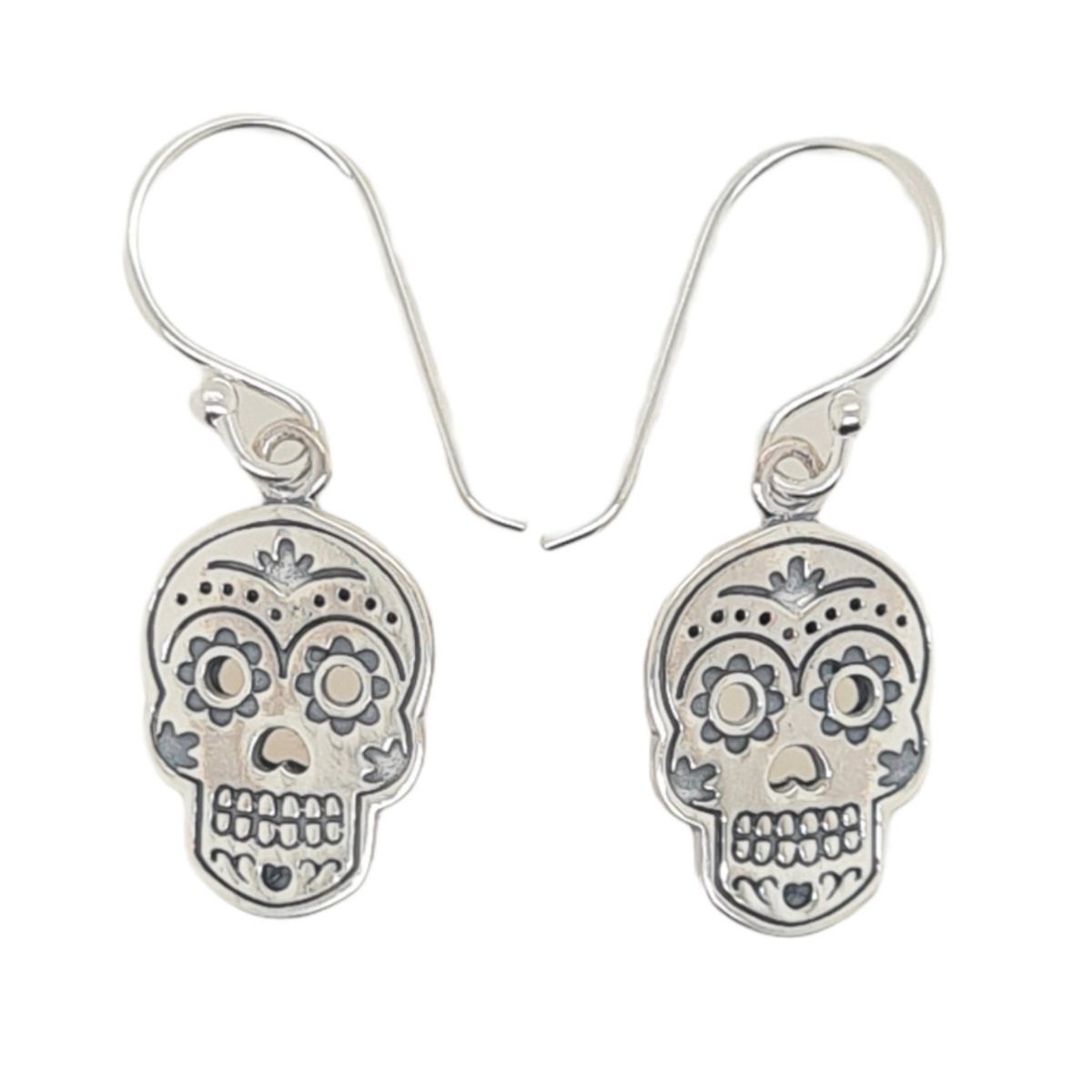 EARRINGS S/S DOTD SKULLS