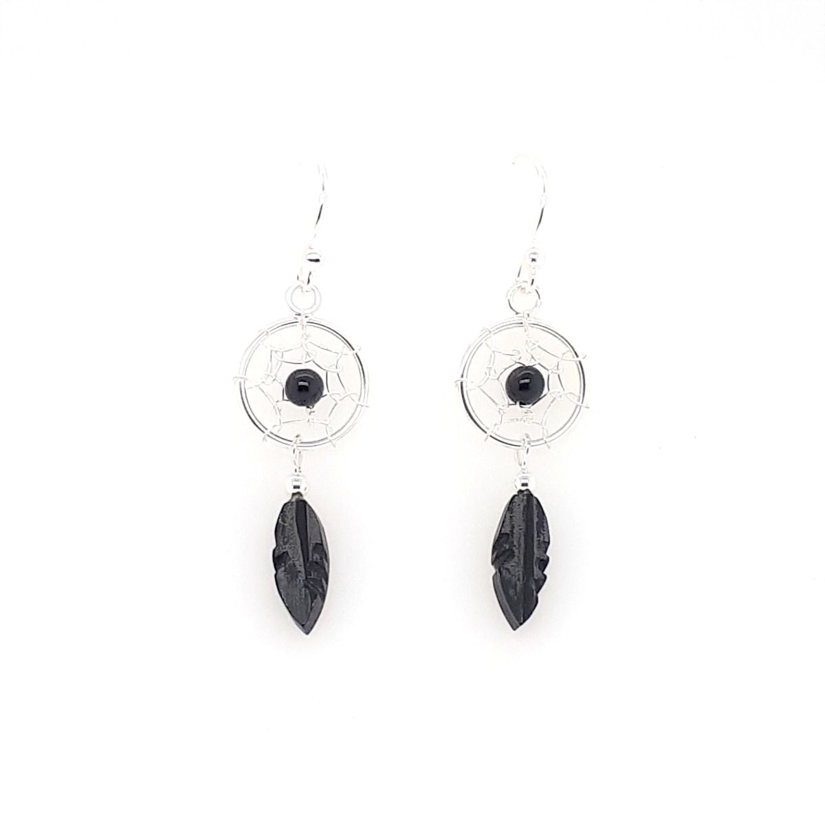 EARRINGS S/S DREAM CATCH BLK