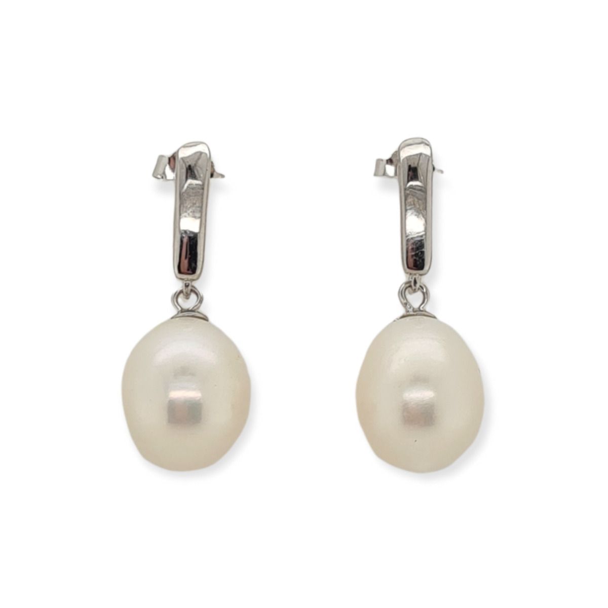 EARRINGS S/S DROP PEARL