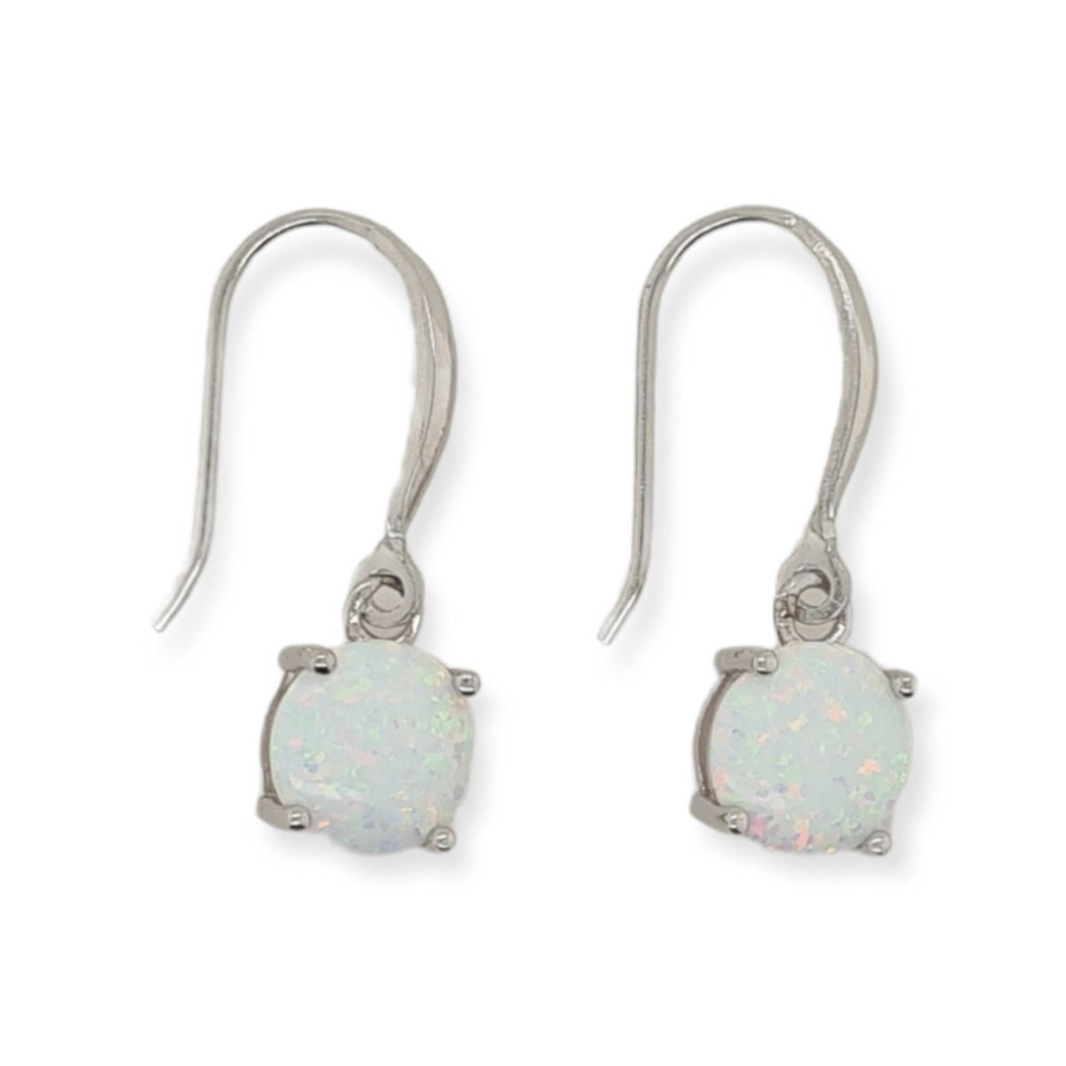 EARRINGS S/S LAB OPAL DROPS