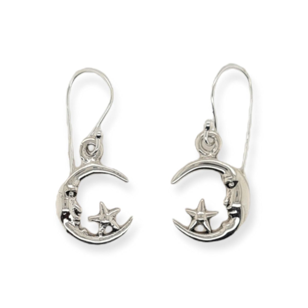 EARRINGS S/S MOON & STAR