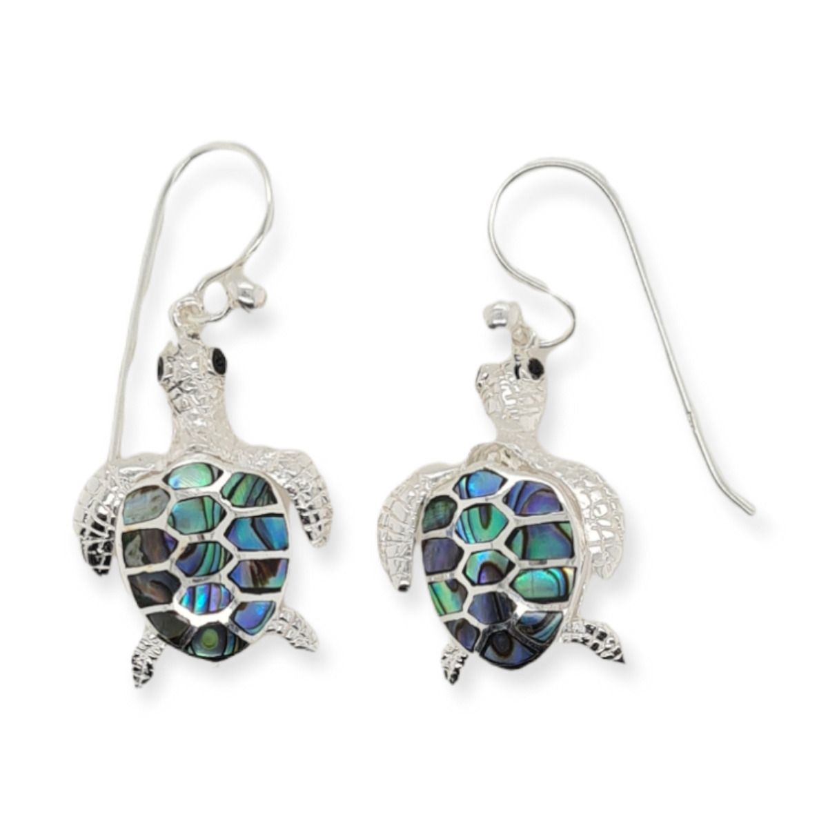 EARRINGS S/S & PAUA SEA TURTLE