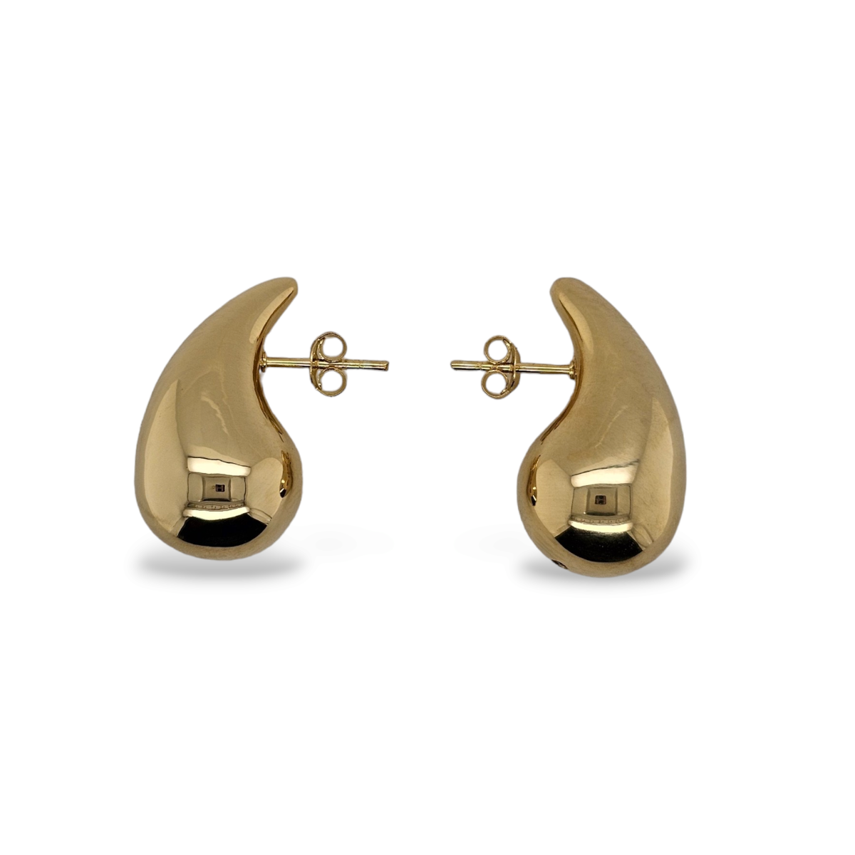 EARRINGS S/S & YGP TEARDROP