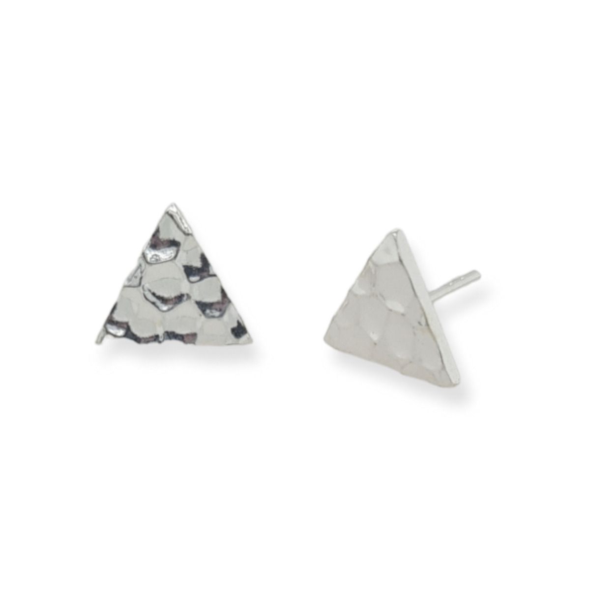 STUDS S/S HAMMERED TRIANGLES