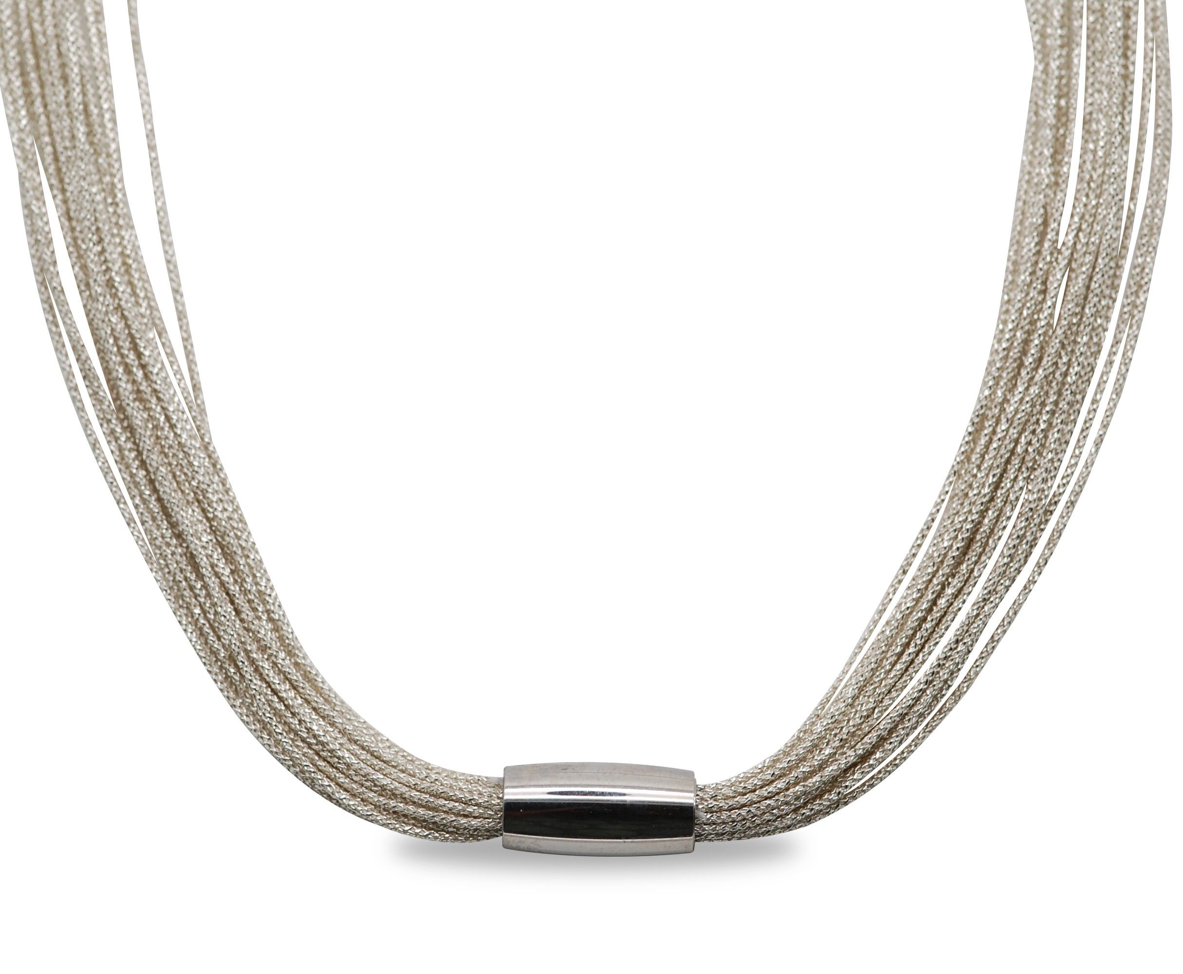 NECKLACE SILVER FASHION 50cm