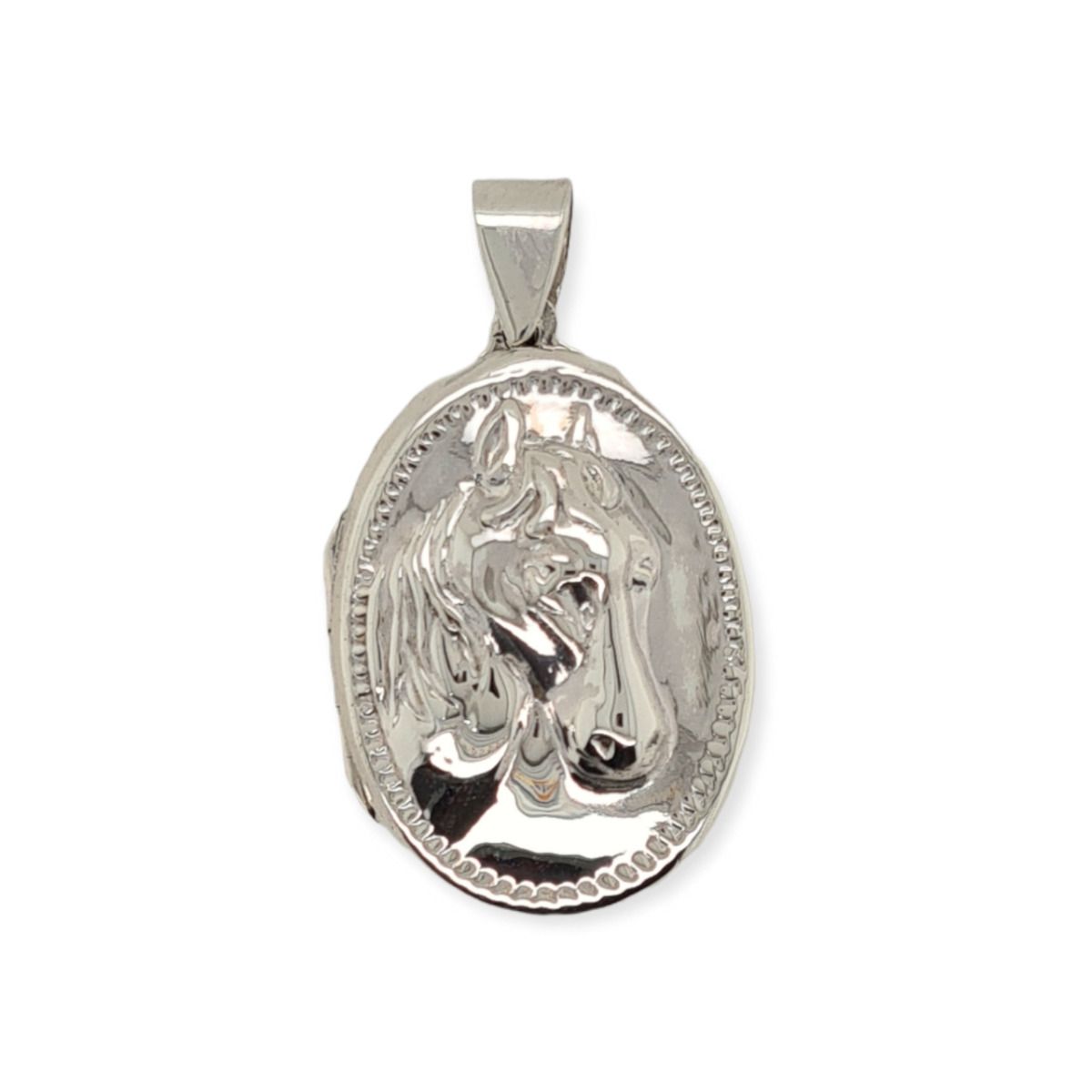 LOCKET S/S OVAL HORSE