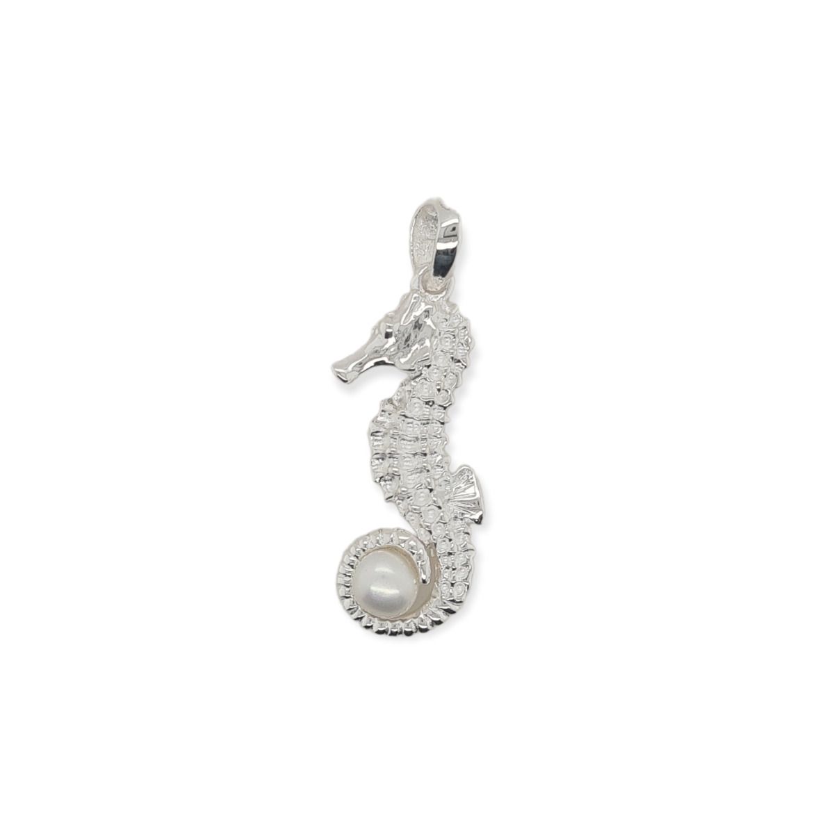 PENDANT S/S & FW-PRL SEAHORSE