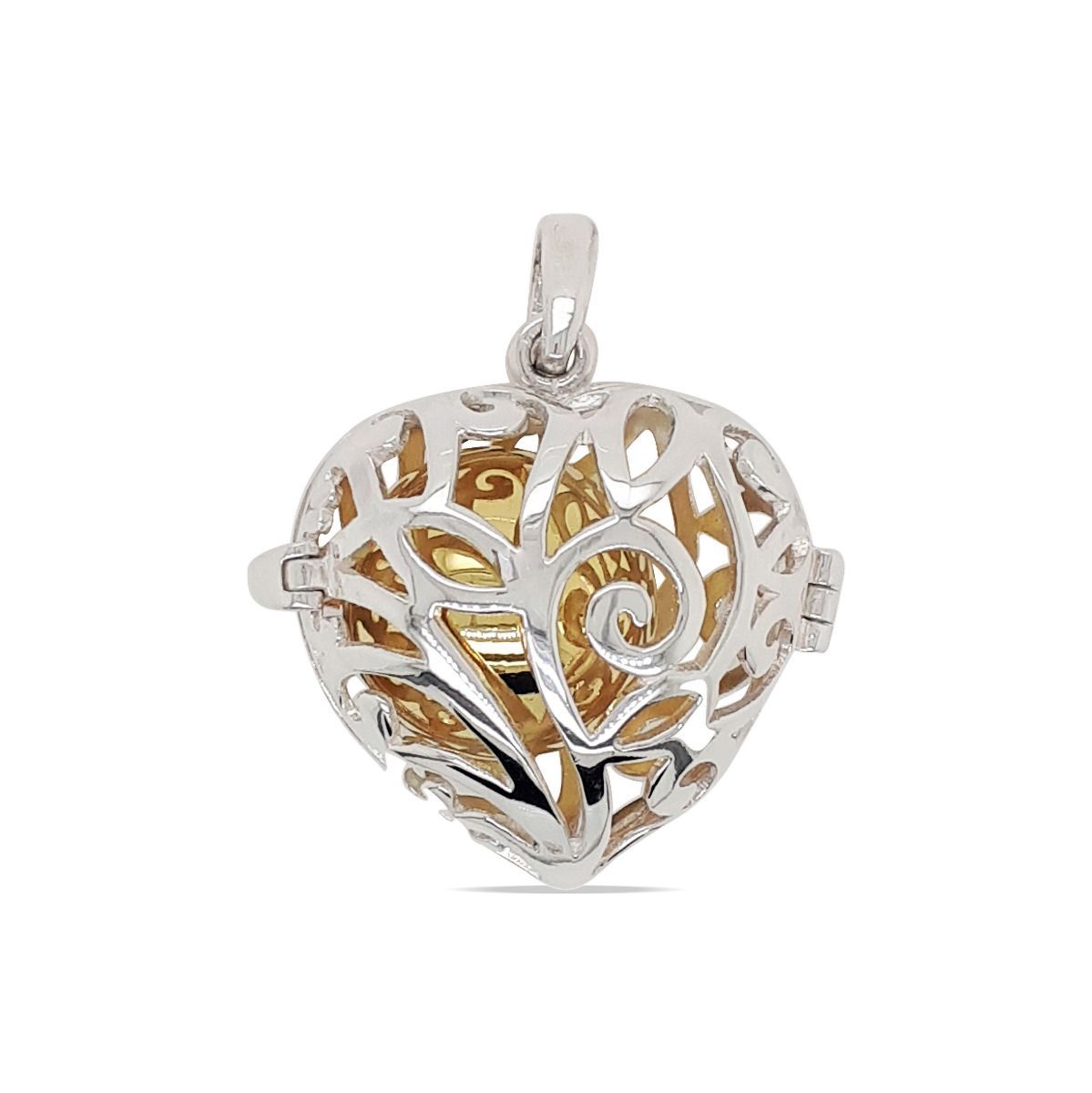 PENDANT S/S HEART CHIME BALL