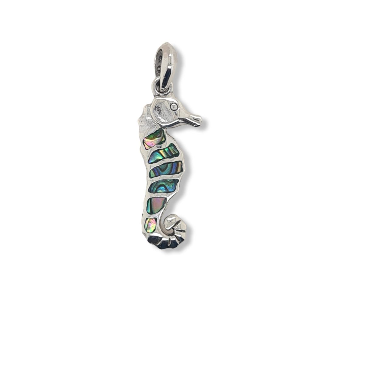 PENDANT S/S & PAUA SEAHORSE