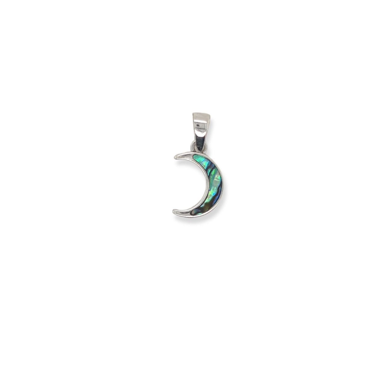 PENDANT S/S & PAUA SHELL MOON