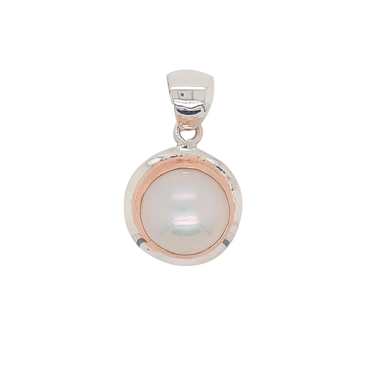 PENDANT S/S & RGP MABE PEARL