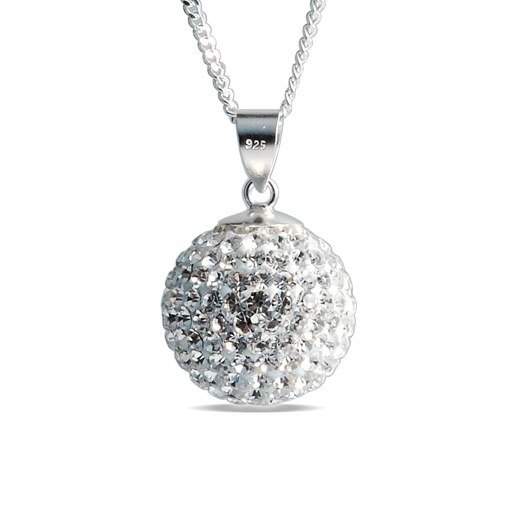 PENDANT S/S SWAR CRYS 18mm BAL