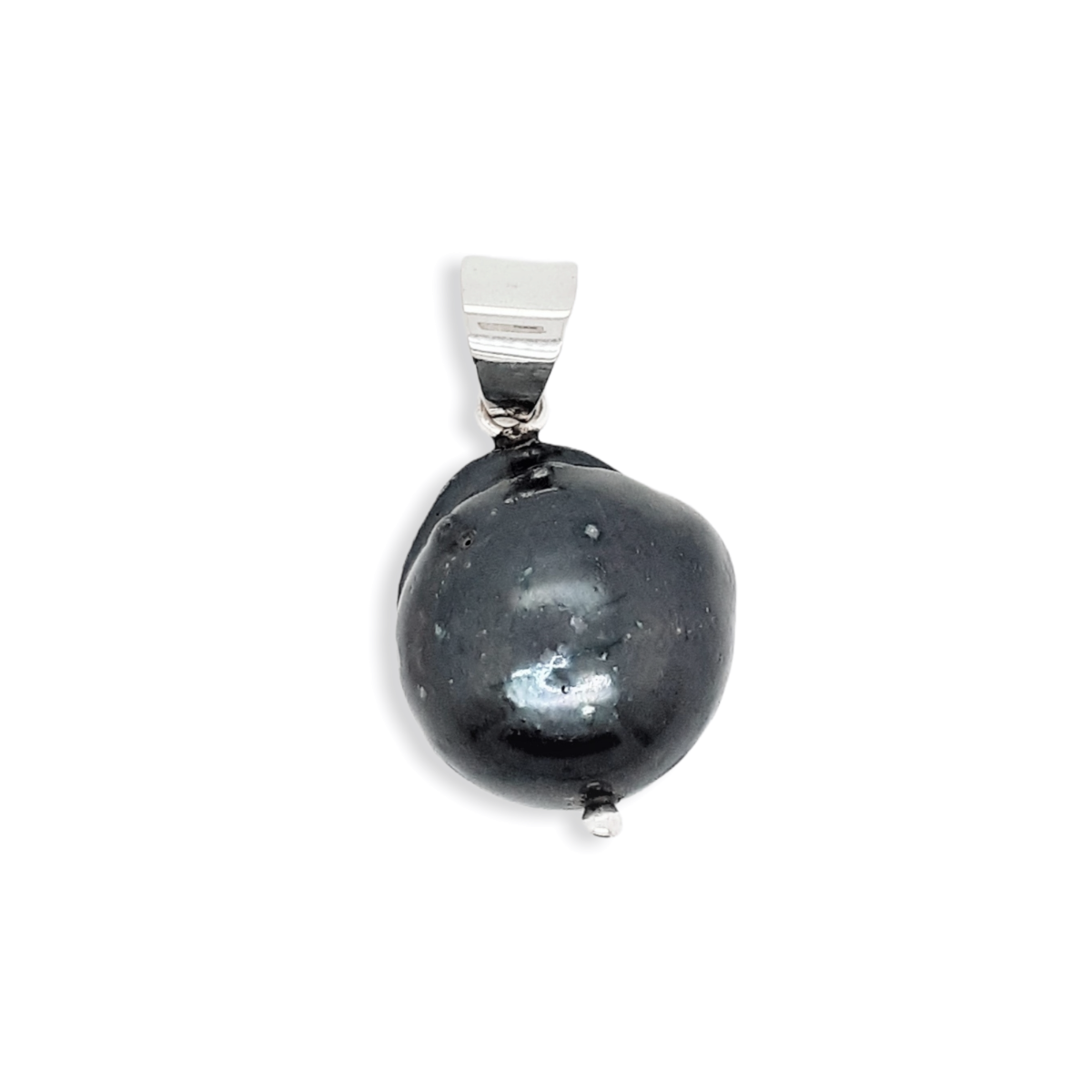 PENDANT S/S BAROQUE PEARL BLK