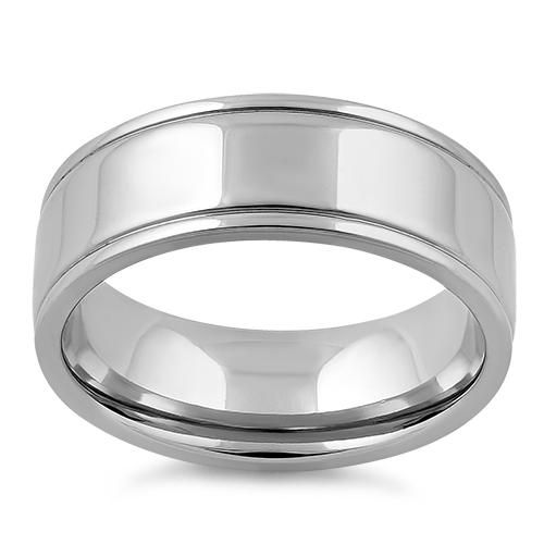 STAINLESS STEEL RING DBL GRV P