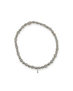 BRACELET S/S & OVAL PEARL
