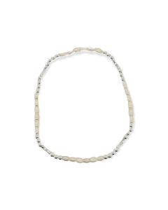 BRACELET S/S & PEARL STRETCH