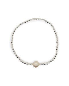 BRACELET S/S STRETCH 1 PEARL