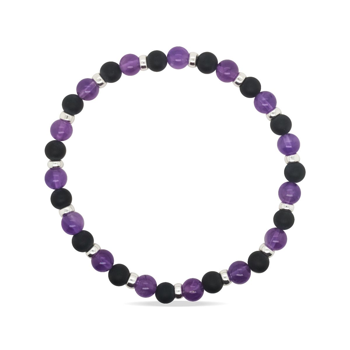 BRACELET S/S & AMETHYST