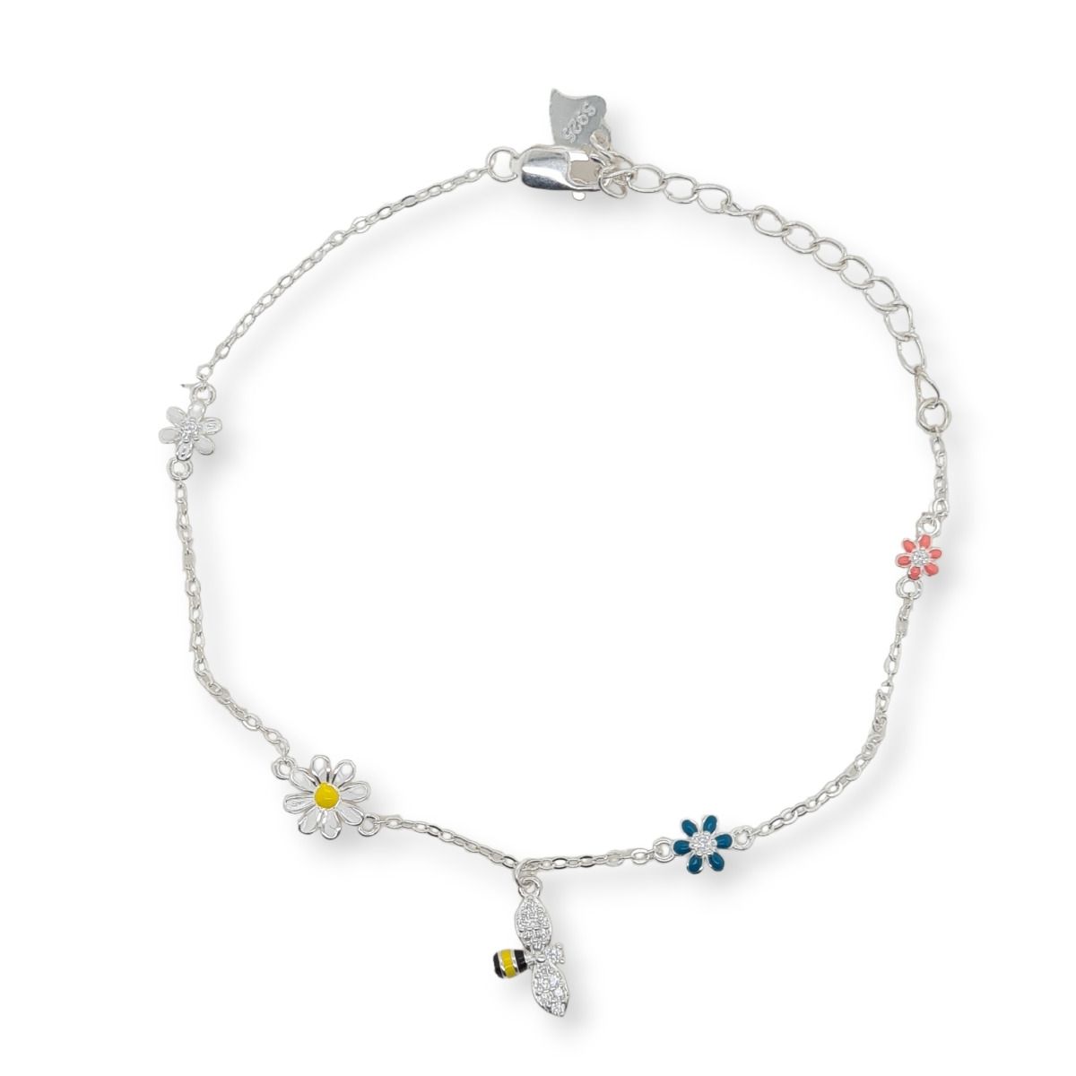 BRACELET S/S BEE & FLOWERS