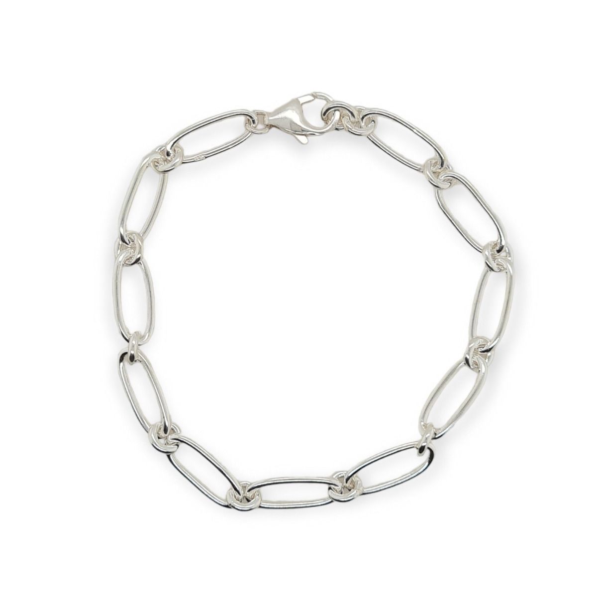 BRACELET S/S FANCY LINK MED 19