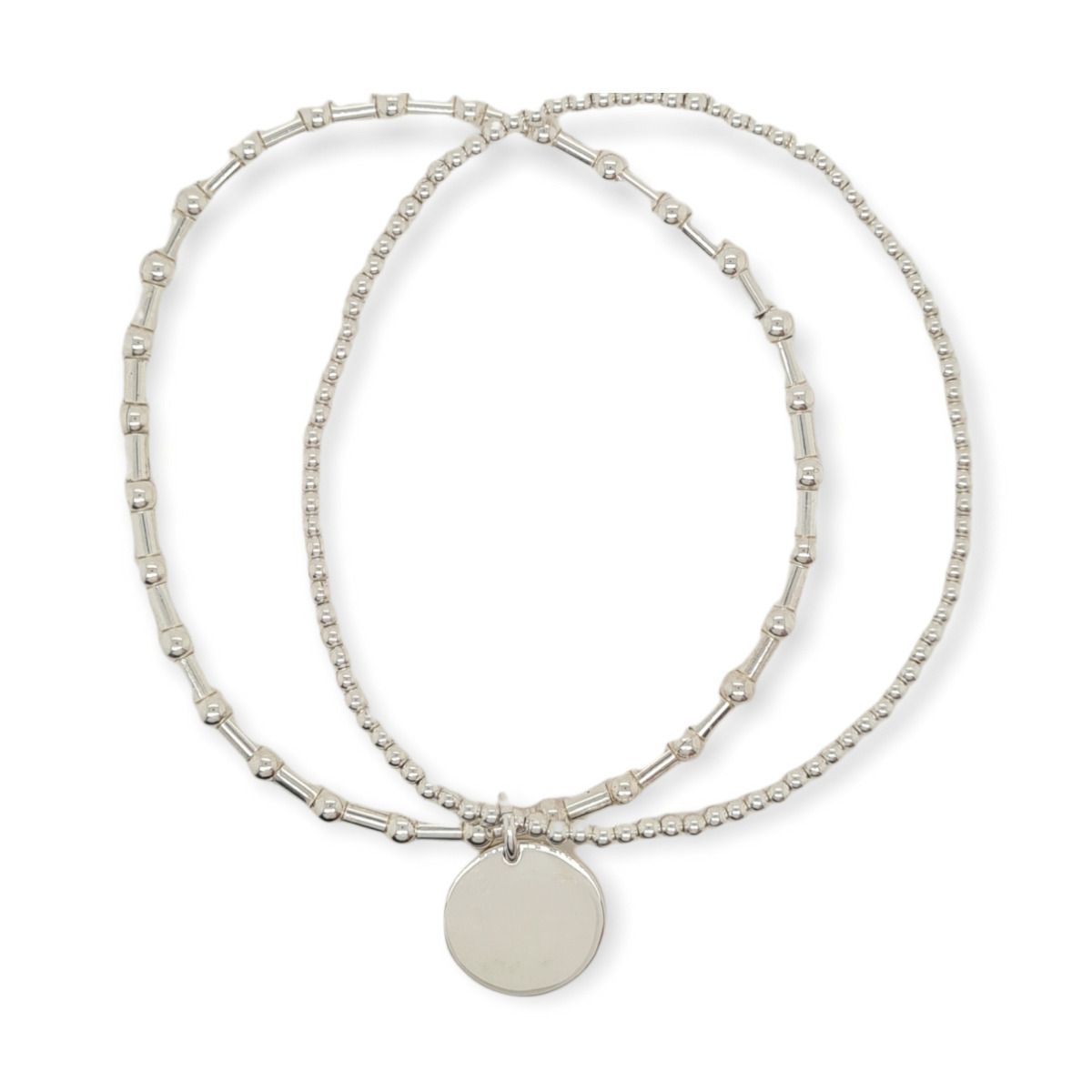 BRACELET S/S STRETCH RND TAG