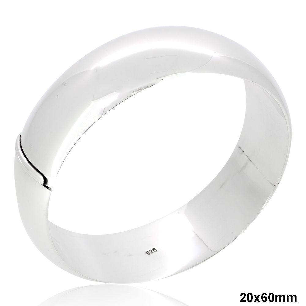 BANGLE S/S 20 X 60mm HINGED