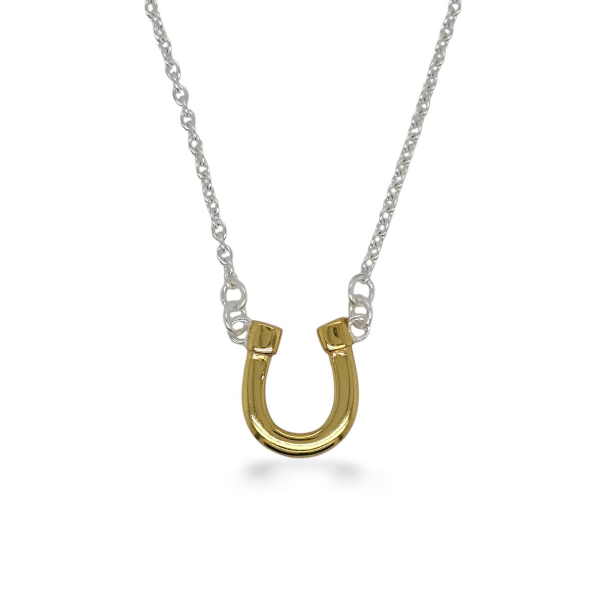 NECKLACE S/S & YGP HORSE SHOE