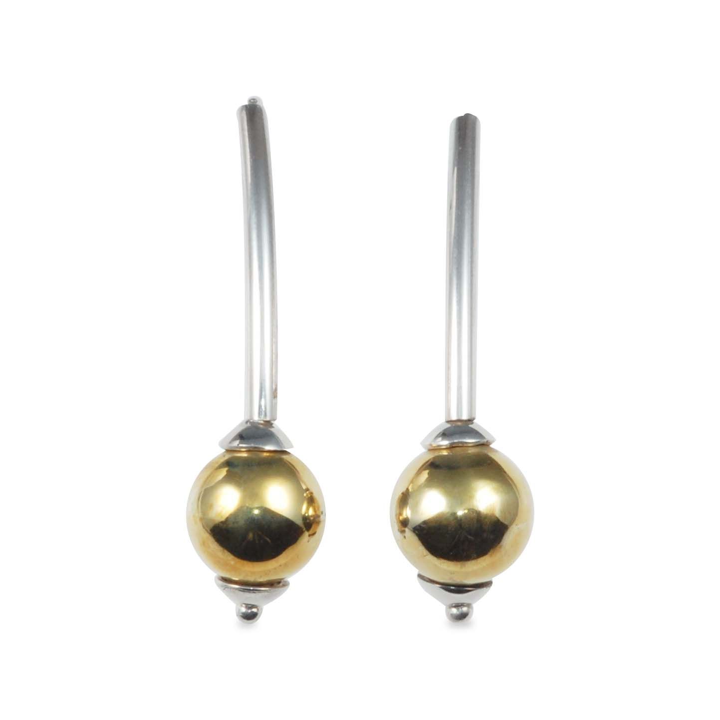 EARRINGS S/S & 10mm BRS BALL