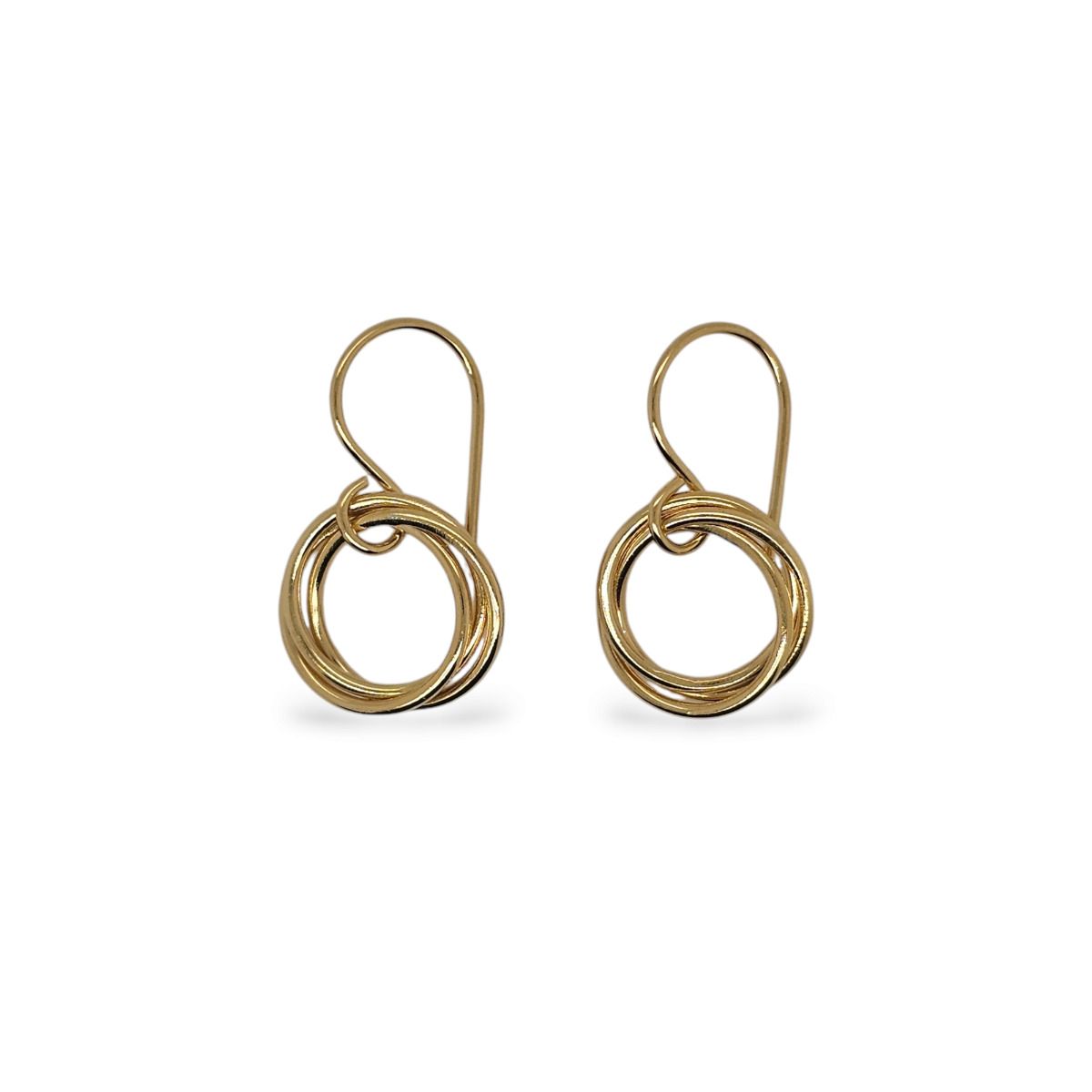 EARRINGS S/S & YGP  CIRCLES