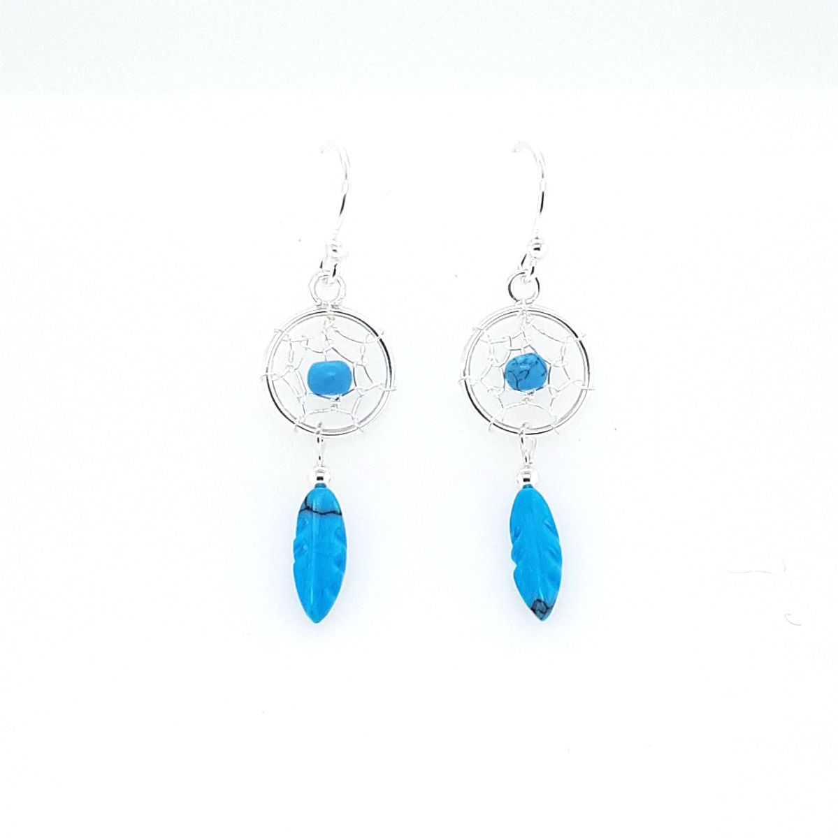 EARRINGS S/S DREAM CATCH TURQ