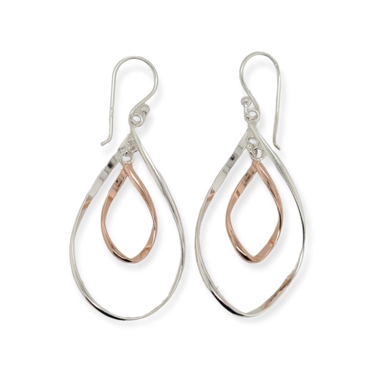EARRINGS S/S & RGP TWIST
