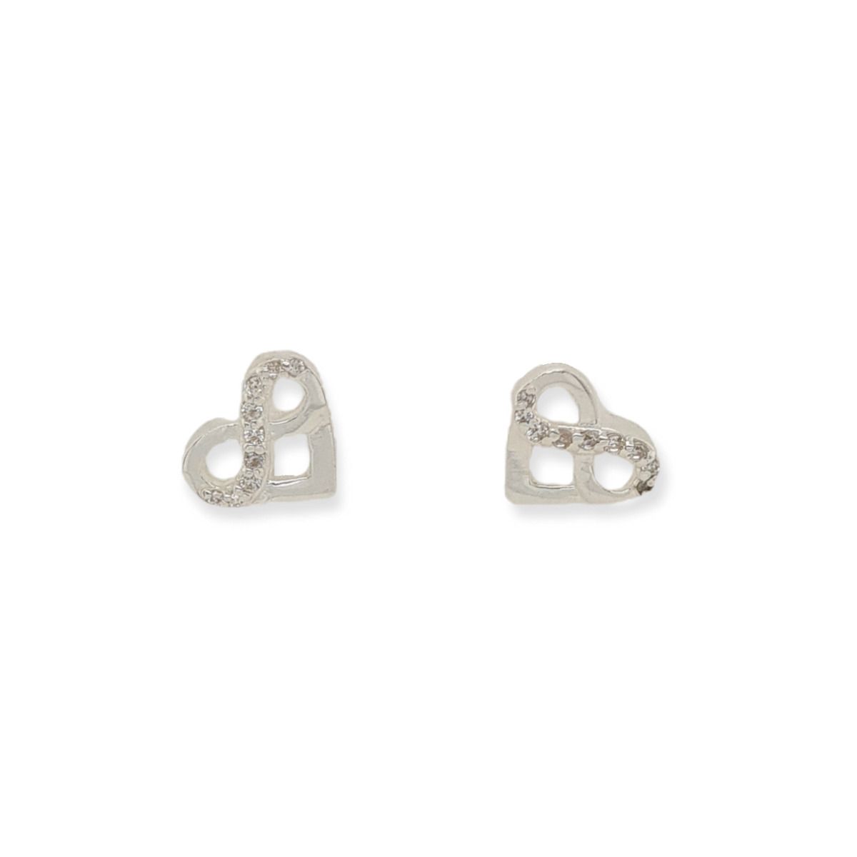 STUD S/S INFINITY HEART