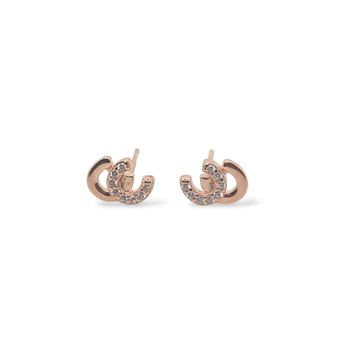 STUDS S/S & CZ RGP DBL HORSESH