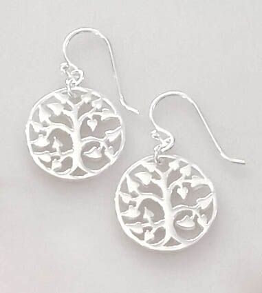 EARRINGS S/S ROUND TREE