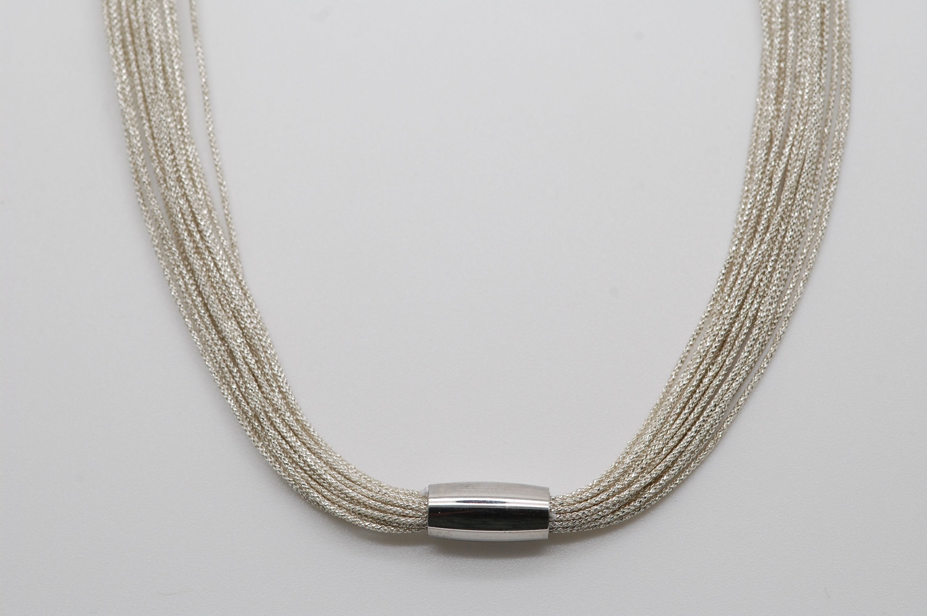 NECKLACE SILVER FASHION 45cm