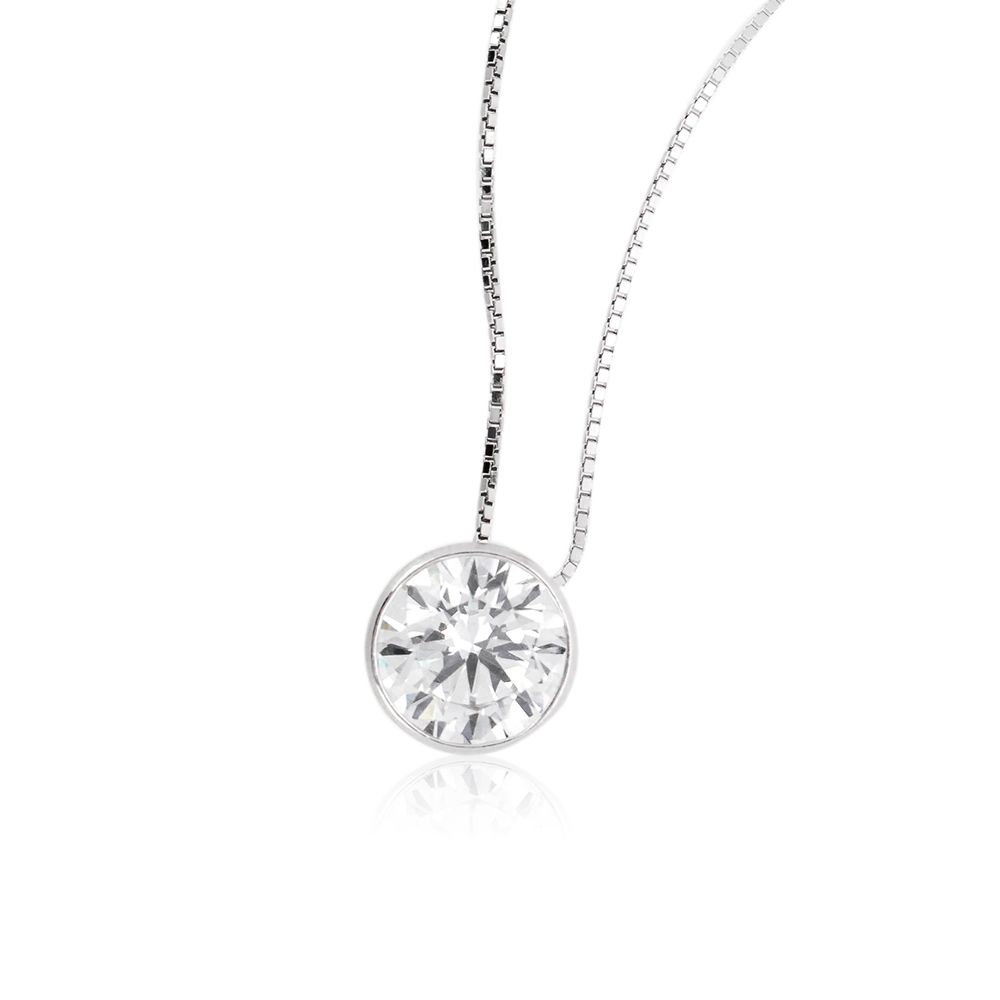 CZ PENDANT & S/S CHAIN R/OVER