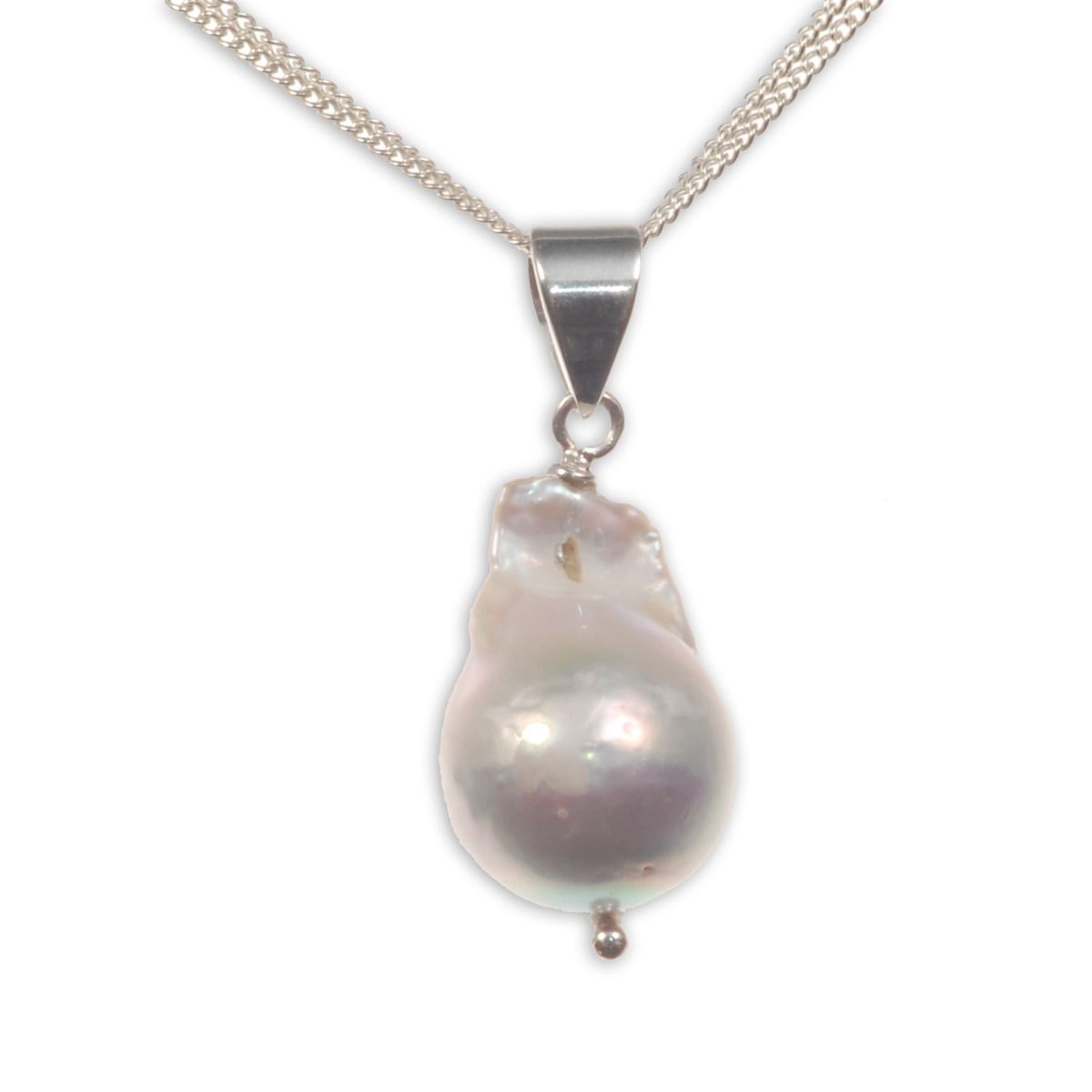 PENDANT S/S BAROQUE PEARL LRG